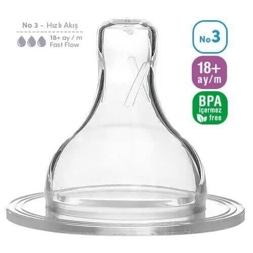 Bambino Geniş Ağızlı Biberon Emziği No:3