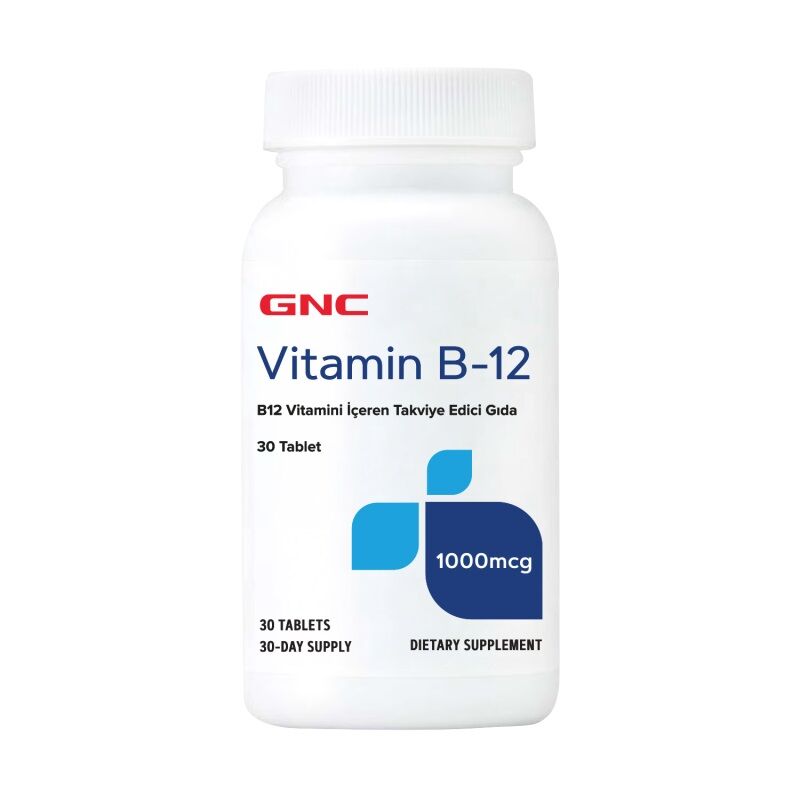 GNC Vitamin B12 1000 mcg 30 Kapsül