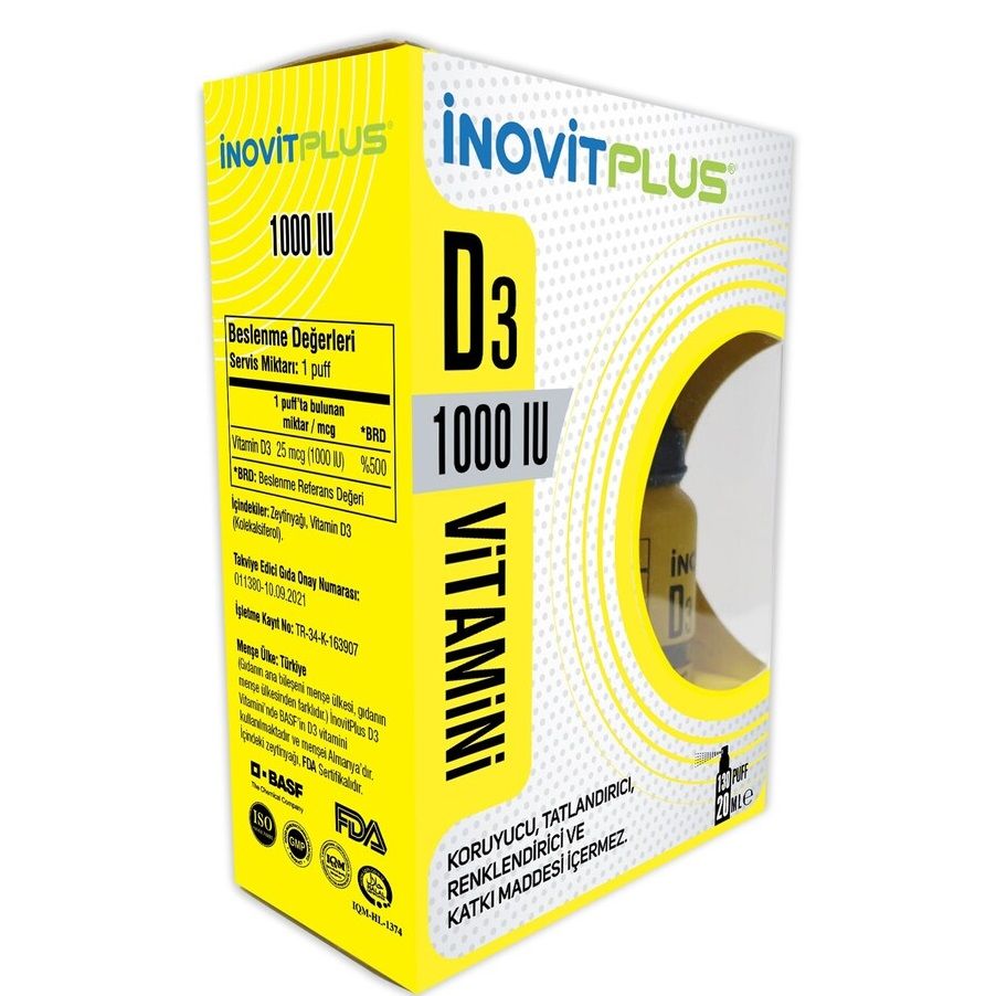 Inovitplus Vitamin D3 1000 IU Sprey 20 ml