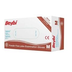 Beybi Latex Muayene Eldiveni Pudrasız Medium 100'lü Paket