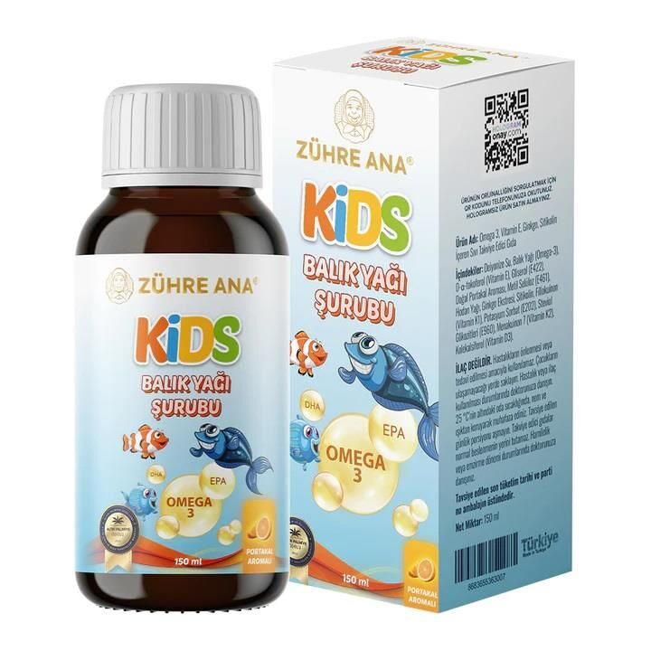 Zühre Ana Kids Balık Yağı Şurubu 200 ml