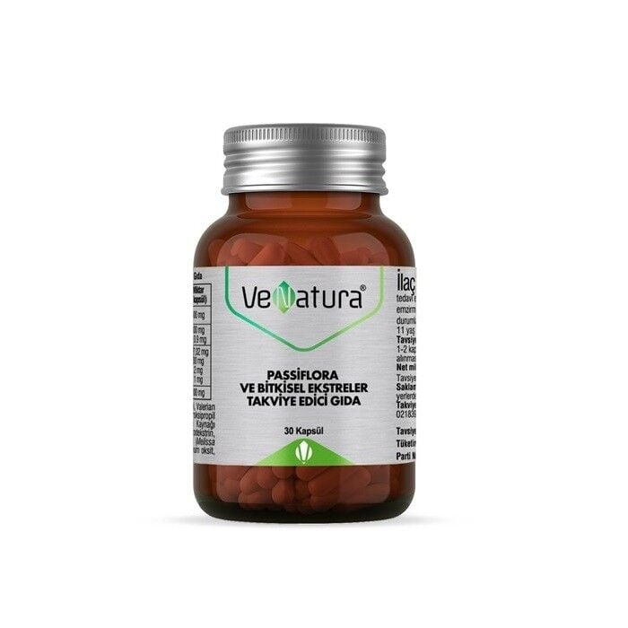 Venatura Passiflora ve Bitkisel Ekstreler 30 Kapsül