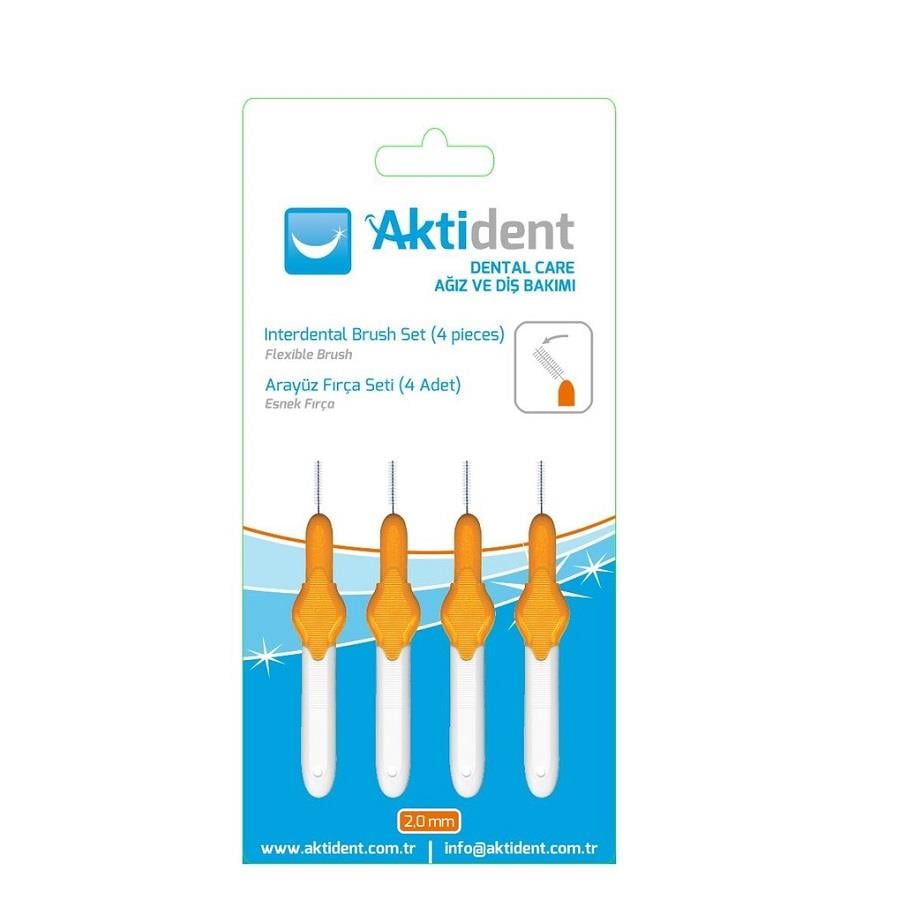 Aktident Arayüz Fırçası Turuncu 2.0mm 4 Adet