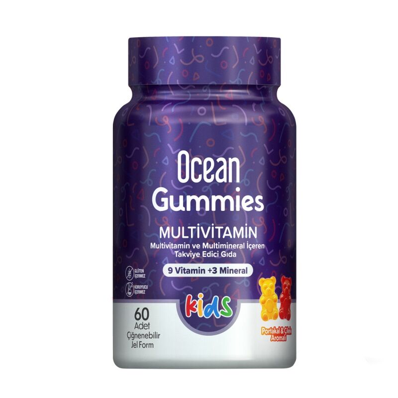 Ocean Gummies KIDS Multivitamin 60 Çiğnenebilir Jel Form
