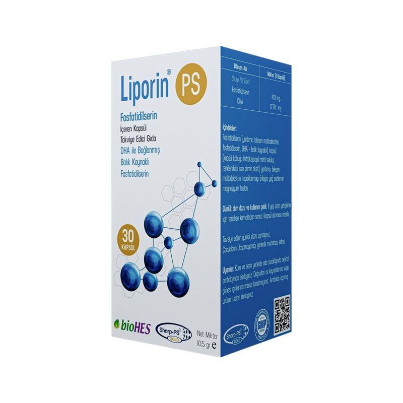 Liporin PS Fosfotidilserin İçeren Takviye Edici Gıda 30 Kapsül