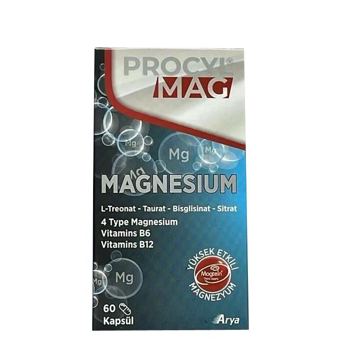 Procyl Mag 4 Form Magnezyum B6, B12 60 Kapsül