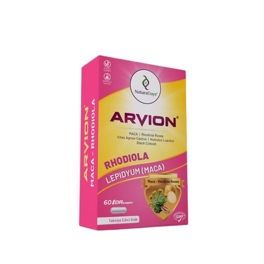 Natura Days Arvion Rhodiola-Maca 60 Kapsül