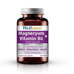 Wellcare Magnezyum ve Vitamin B6 200/10 mg 30 Tablet