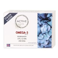 Active Life Omega 3 ve Astaksantin içerikli 30 Kapsül