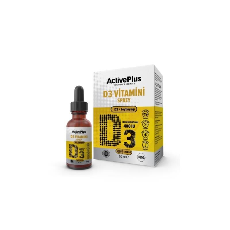 Active Plus D3 Vitamin 400IU Sprey 20ml