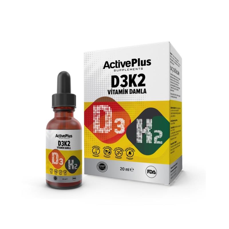 Active Plus D3K2 Vitamin Damla 20ml