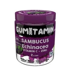 Gumitamin - Ekinezya, C Vitamini ve Çinko ile Sambucus  60 Gummies
