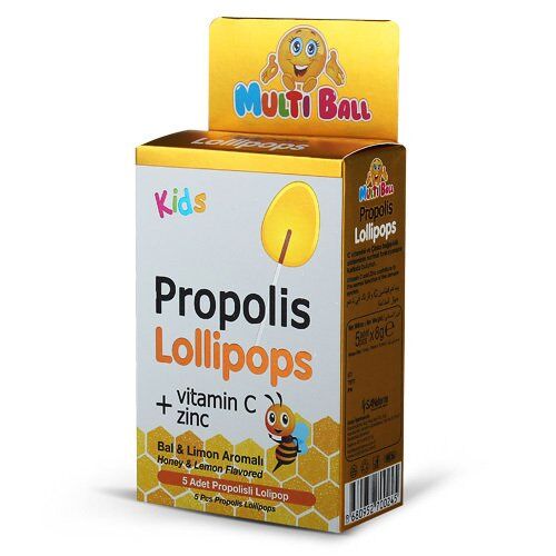 Multiball Kids Propolis + Vitamin C Lollipops 5 Adet