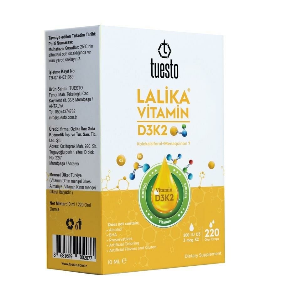 Tuesto Lalika Vitamin D3 K2 Damla 10ml