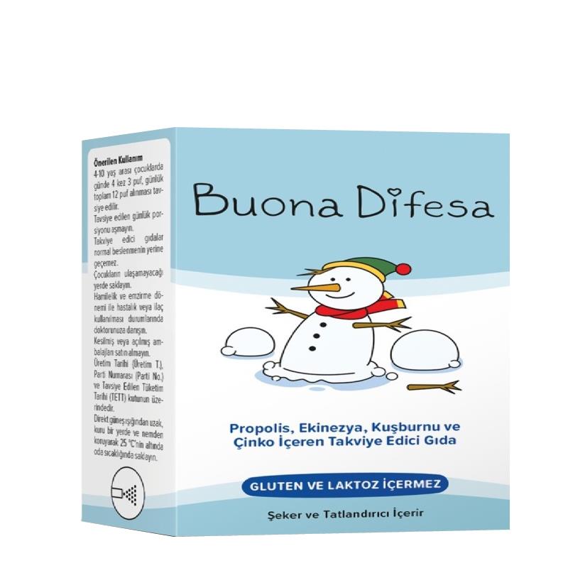 Buona Difesa Propolis, Ekinezya, Kuşburnu ve Çinko İçerikli Takviye Edici Gıda