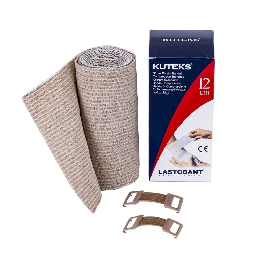 Kuteks Lastobant Elastik Bandaj TEN Rengi 12cm x 1.5 Metre