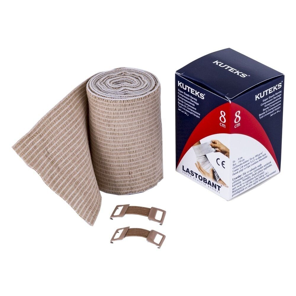 Kuteks Lastobant Elastik Bandaj TEN Rengi 8cm x 1.5 Metre