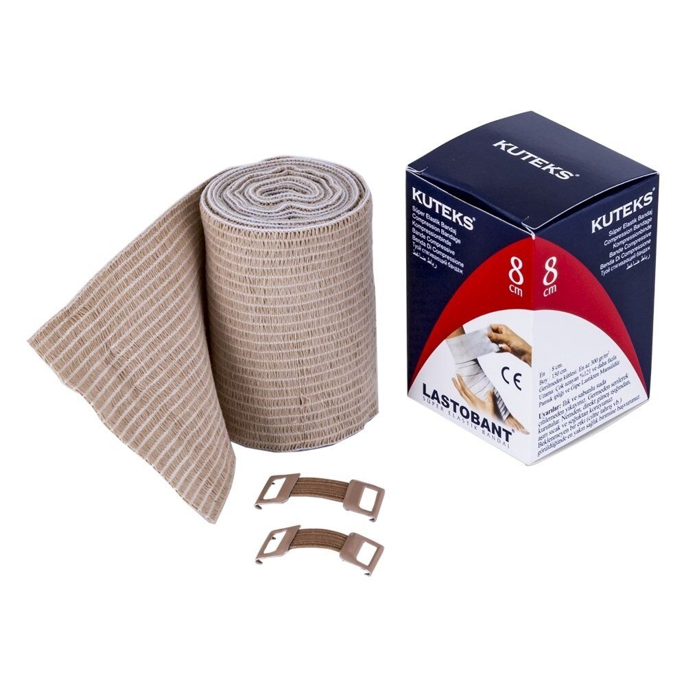 Kuteks Lastobant Elastik Bandaj TEN Rengi 8cm x 1.5 Metre