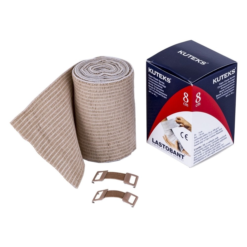 Kuteks Lastobant Elastik Bandaj TEN Rengi 8cm x 1.5 Metre