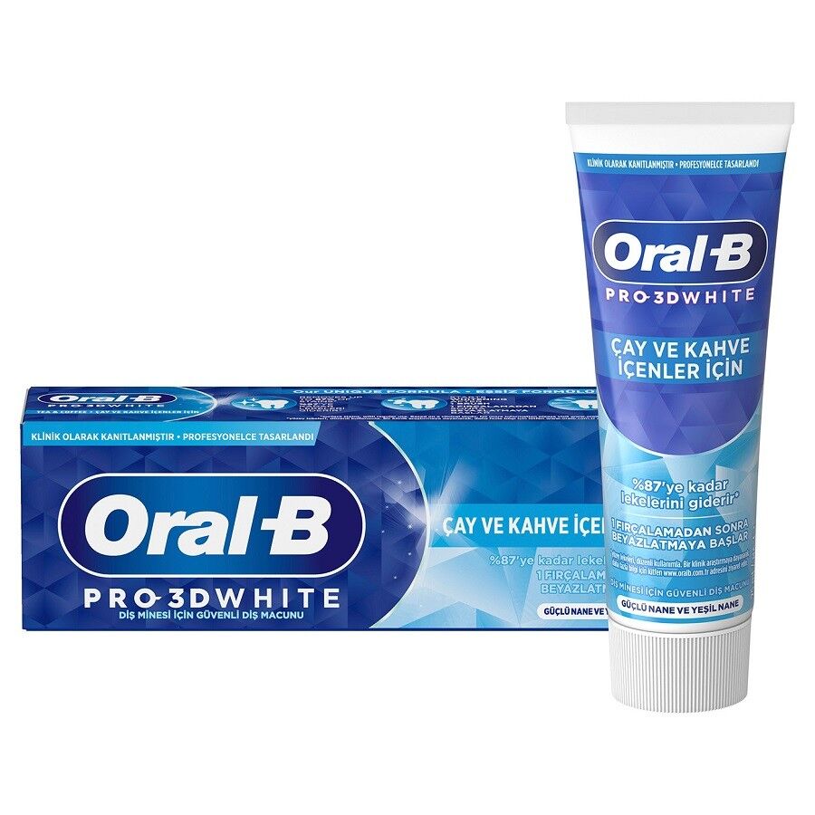 Oral-B Diş Macunu Pro 3D White Çay ve Kahve 75ml