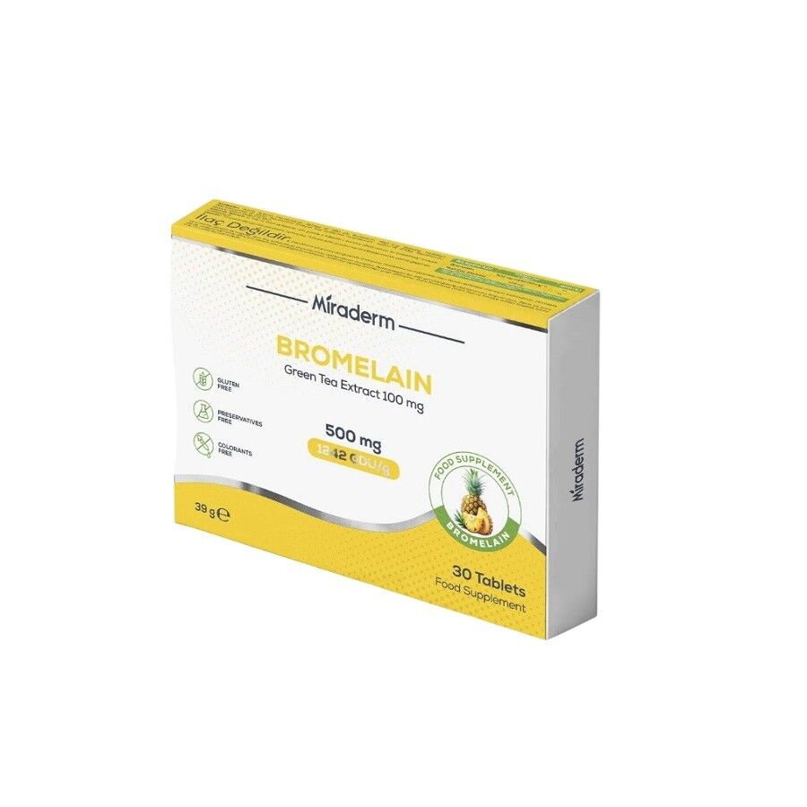 Miraderm Bromelain 500 MG 30 Tablet