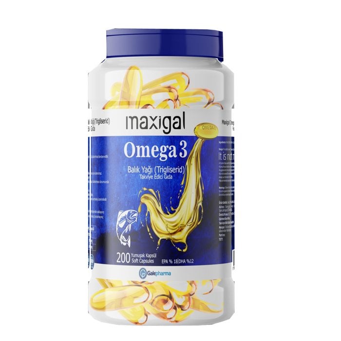 Maxigal Omega 3 (Trigliserid Form) 200 Kapsül