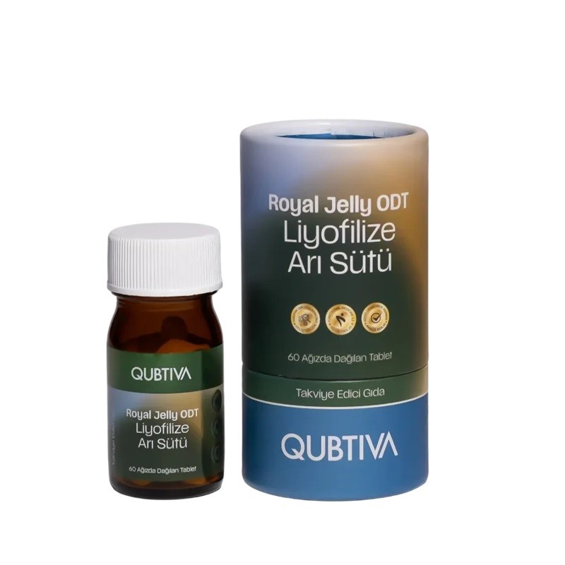 Qubtiva Royal Jelly Liyofilize Arı Sütü 60 Tablet