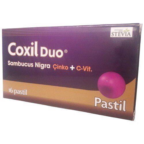 Coxil Duo Sambucus Nigra, Çinko ve Vitamin C 16 Pastil