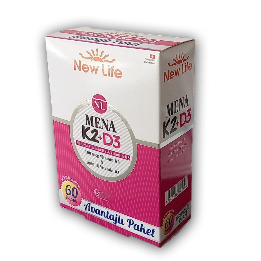 New Life Mena K2 + D3 Kapsül 60 luk