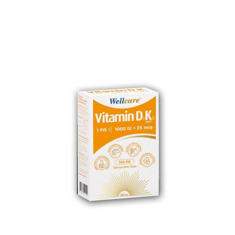 Wellcare Vitamin D3-K2 1000 IU 30 ML Sprey