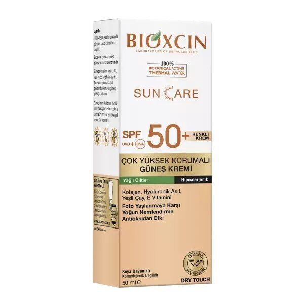 Bioxcin Sun Care Çok Yüksek Korumalı Yağlı Ciltler için Renkli Güneş Kremi Spf 50+ 50ml