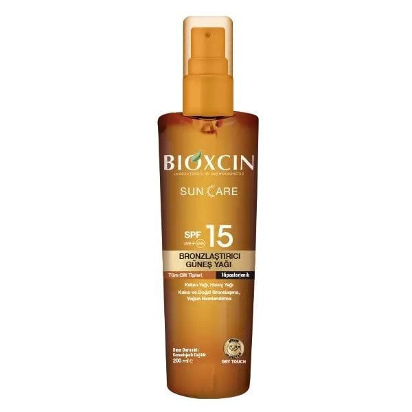 Bioxcin Sun Care Tüm Ciltler için Bronzlaştırıcı Yağ Spf 15 200ml