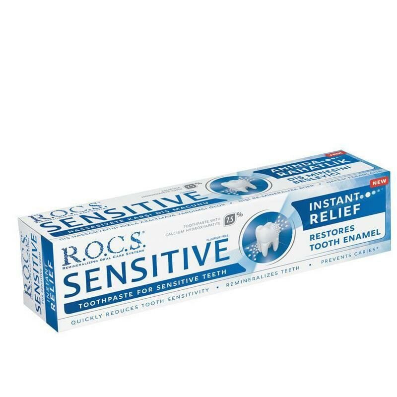 ROCS Sensitive Instant Relief - Florürsüz Anında Rahatlık Diş Macunu
