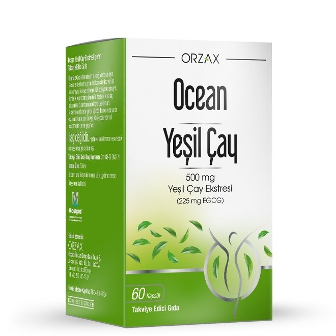 Ocean Green Tea 500mg 60 Kapsül - Yeşil Çay