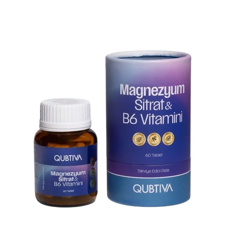 Qubtiva Magnezyum Sitrat B6 60 Tablet