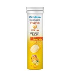 Miraderm Propolis Vitamin C Çinko 20 Efervesan Tablet