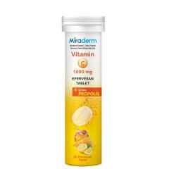 Miraderm Propolis Vitamin C Çinko 20 Efervesan Tablet