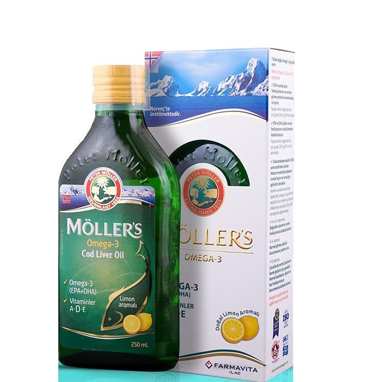 Möller's Cod Liver Oil 250 ml - Limon Aromalı Balık Yağı Şurubu