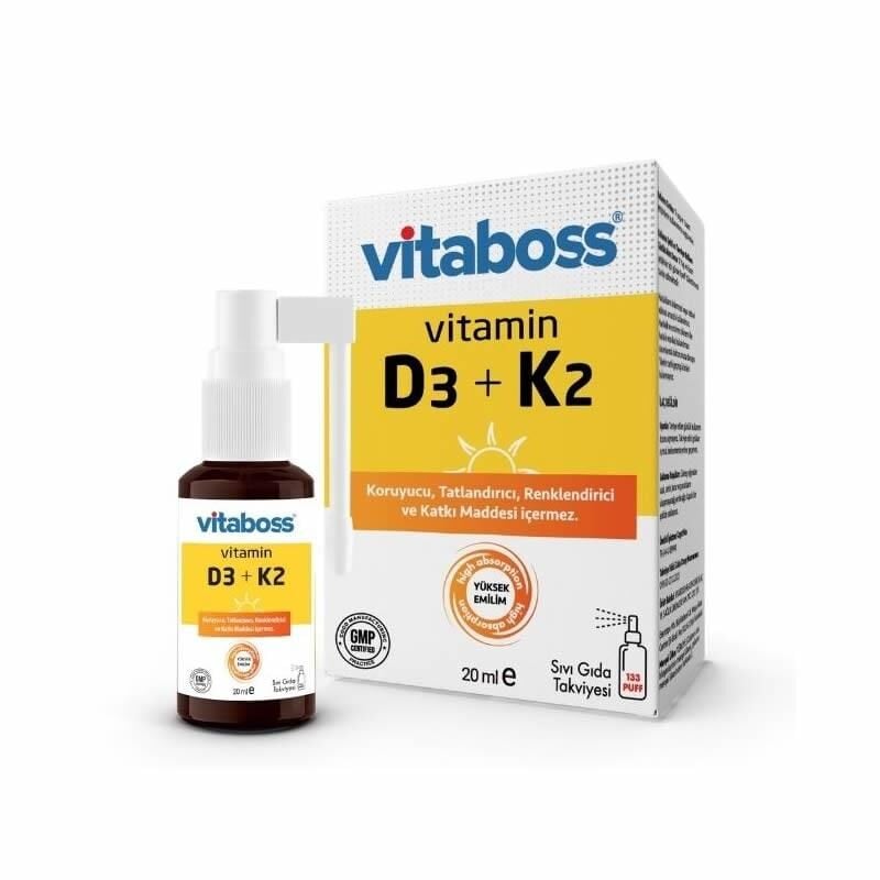Vitaboss Vitamin D3 K2 Sprey 20ml