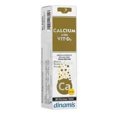 Dinamis Calcium with D3 Kalsiyum ve Vitamin D3 içerikli 20 Efervesan Tablet