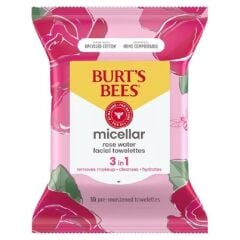 Burts Bees Yüz Temizleme Mendilleri Micellar Rose Makyaj Temizleme - Kokusuz - 30lu