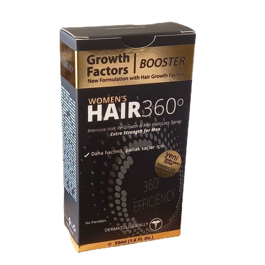 Hair 360 Growth Factors Booster Kadın Tipi Dökülmeye Karşı Sprey 50ml