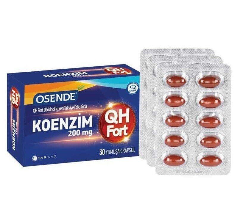 Osende Coenzym QH Forte - Koenzym QH Forte 200mg Yumuşak 30 Kapsül