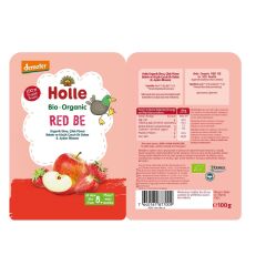 Holle Organik Red Be - Elma, Çilek Püresi