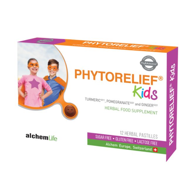 PhytoRelief Kids Turmeric, Pomegranate ve Ginger 12 Pastil
