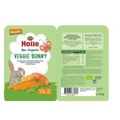 Holle Organik Veggie Bunny - Havuç, Tatlı Patates, Bezelye Püresi