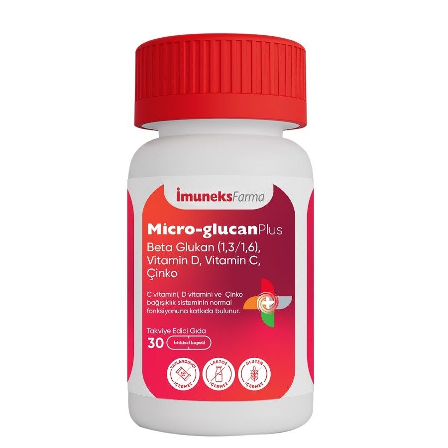 Micro-Glucan Plus (MicroGlucan) Beta-Glukan İçeren 30 Kapsül