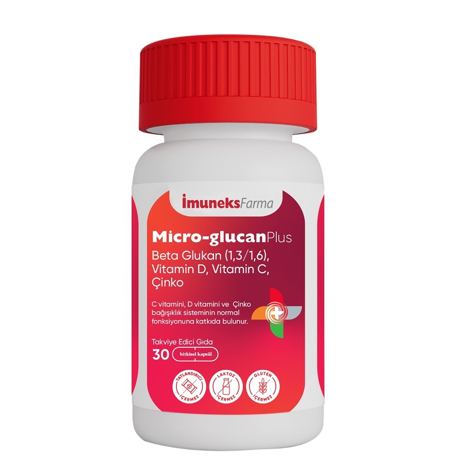 Micro-Glucan Plus (MicroGlucan) Beta-Glukan İçeren 30 Kapsül