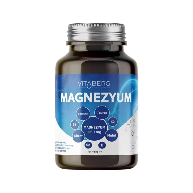 Vitaberg Magnezyum 250 mg Complex B6 30 Tablet