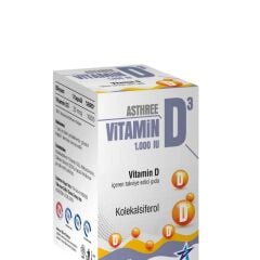 Asthree Vitamin D3 1000 IU 30 Kapsül
